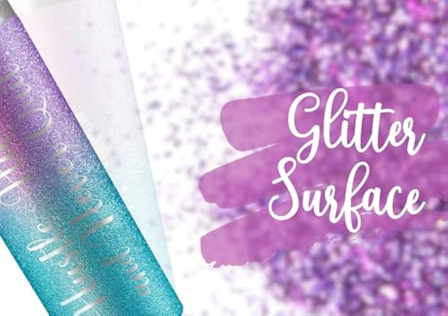 Onebttl Volleyball Gifts for Teen Girls & Team, Stainless Steel Kids Volleyball Tumbler, Double Wall Vacuum Insulated Bottle with Lid and Straw 20oz - Never Quit (Glitter Purple Blue)