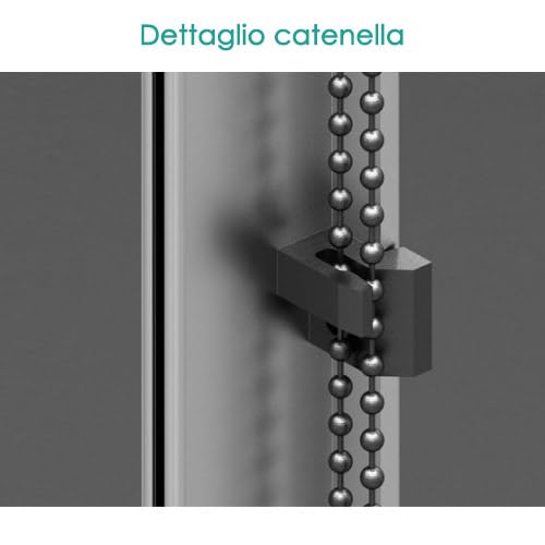 Zanzariera a Rullo Verticale con Catenella | Zanzariera per Finestra e Porte-finestre | con Rete in Fibra di Vetro | Antivento | Istruzioni in Italiano | Personalizzabile | Made in Italy