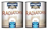 Johnstone’s Speciality Radiator Satin Paint – White, 250ml | Heat Resistant, Smooth Durable Finish for Radiators & Pipes (2 PCS)