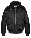 bombardier homme noir Schott NYC Doudoune Style Bombardier Sherpa Schott Irmo Noir-Noir