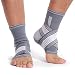 Produktbild Neotech Care Sprunggelenkbandage zur Unterstützung (1 Paar) - elastischer & atmungsaktiver Stoff - verstellbarer Kompressionsriemen - Männer, Frauen - linker oder rechter Fuß - Grau (L)