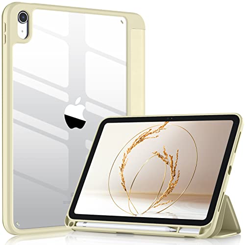 Image of Wenlaty Compatible with iPad (A16) 11th Generation Case 11 Inch 2025, for iPad 10th Generation Case 10.9 Inch 2022 with Pencil Holder, Trifold Stand Protective Clear Back, Auto Wake /Sleep, Starlight