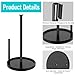 Paper Towel Holder Countertop, Standing Paper Roll Holder with Anti Slip Weighted Base, Stainless Steel Freestanding Paper Towel Holder for Kitchen, Black