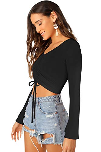 Image of AVINA Women Casual V-Neck Crop top