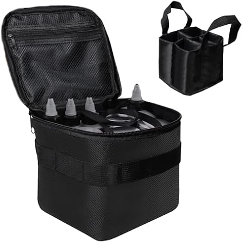 Kovshuiwe Camping Portable Spice Carry Bag,Spice Containers Bag,Salt Spice Shakers Bag, Separable Storage Bag for Outdoor Travel Camping BBQ Picnic-5.9''L x 5.5''W x 5.5''H（Bag only） Cover