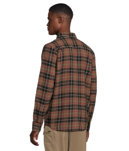 Image of Volcom Men's Caden Plaid Long Sleeve Flannel Shirt - Button-Front, Soft Brushed Cotton