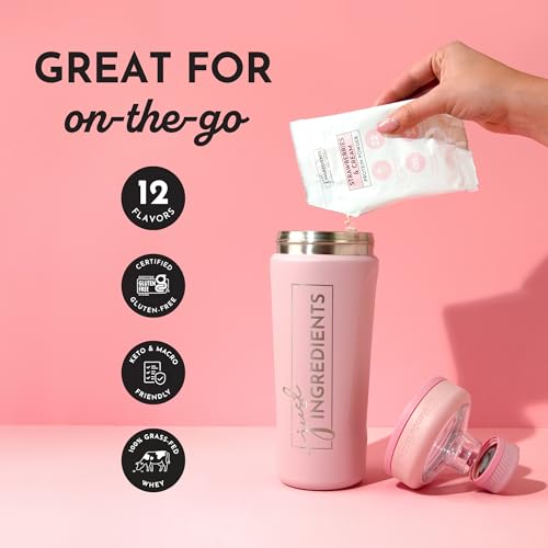 Image of Protein Powder Made with 100% Grass Fed, Non Denatured Whey | Four Different Protein Sources from Organic Whole Food Ingredients | 12 Servings | 22g Protein (Sample Variety Pack)