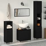 Montage en quelques minutes : des trous pré-marqués et des instructions illustrées sont fournies - En peu de temps, votre nouvelle armoire de salle de bain noire est prête pour la salle de bain, le couloir ou la cuisine.