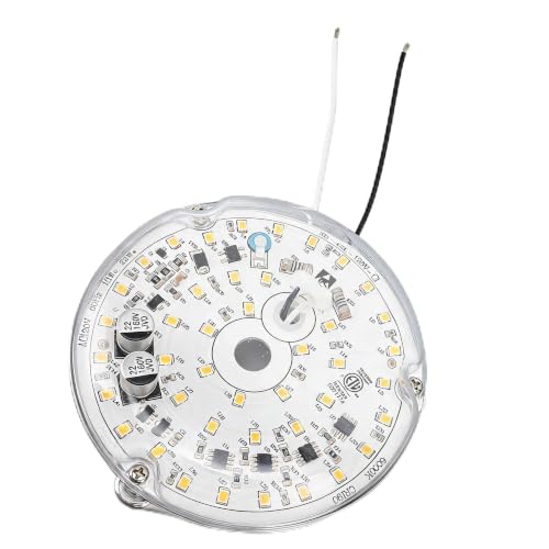 Kit de Luz LED para Ventilador de Techo de 3,93 Pulgadas, Kit de Reequipamiento LED Regulable de 120V 20W 2000LM, Panel de Repuesto para Ventilador de Techo
