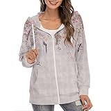 QHDDP FaschingskostüMe Winterjacke Schwarz Damen Buttinette KostüMe Modische üBergangsjacke Damen Motorradjacke Damen PandabäR KostüM Cowboy KostüM ASOS Mantel Fahrradjacke Reflektierend(Grau,XL)