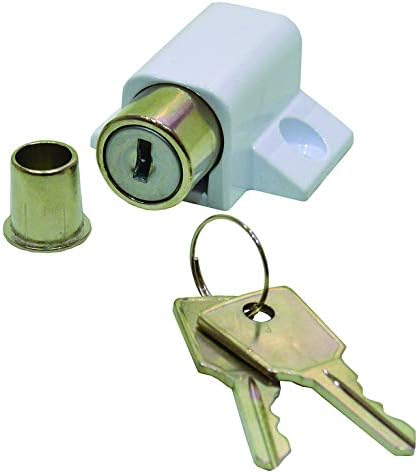 Window and Patio Lock, White, 45mm x 35mm, Nylon/a