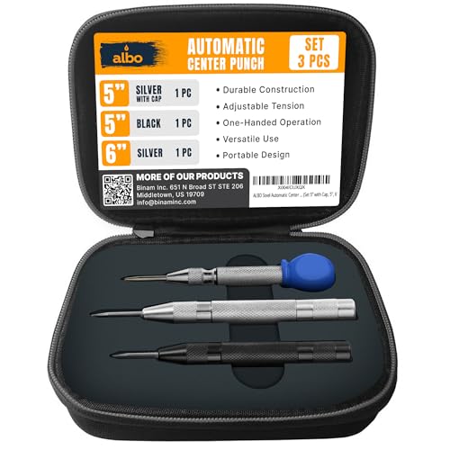 ALBO Automatic Center Punch Set – 3 Tools