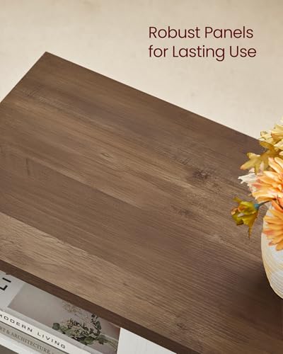 image for VASAGLE Farmhouse TV Stand for TVs up to 65 Inches, Entertainment Cent