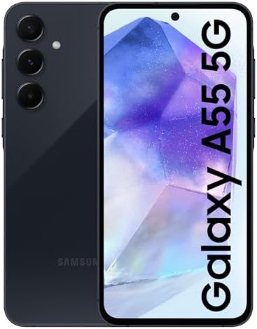 Samsung Galaxy A55 5G (Awesome Navy, 8GB RAM, 256GB Storage) | AI Mobile | 50MP Main Camera (OIS) | Super HDR Video| Nightography | IP67 | Gorilla Glass Victus+ | sAMOLED | Gaming Smartphone