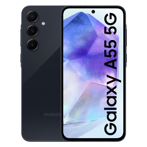 Samsung Galaxy A55 5G (Awesome Navy, 8GB RAM, 256GB Storage) | AI Mobile | 50MP Main Camera (OIS) | Super HDR Video| Nightography | IP67 | Gorilla Gla