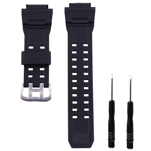 Bracelet montre résine compatible Casio G Shock GW9400 noir