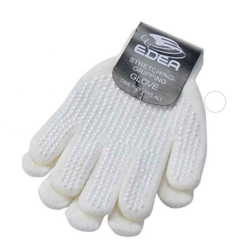 Edea Ice Skating Gripper Gloves (White, Large) — image 1