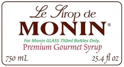 Coffee Syrup Pump. ONLY for Monin GLASS 750ml (25.4 Fl.Oz.) Bottle (Pack of 2). FDA Compliant. BPA Free. Product of Bayside Traders&reg;