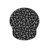 Gesmatic Mousepad with Gel Wrist Support,Ergonomic Mouse Pad,Music Theme Mousepad with Gel Wrist Rest and Non-Slip Base for Computer,Cafe,Home,Office Desk Accessories, Medium