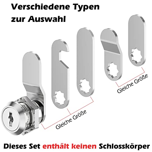 Briefkastenschloss Schlossplatten, 5 Stück Verschiedene Arten von Schlossplatten, Ohne Schlosskörper