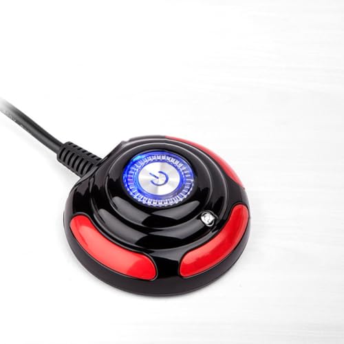 CLISPEED Botón de Encendido y Reinicio para Computadora de Escritorio, Interruptor Luz Indicadora, Color Rojo y Negro, Piezas para Ordenador Sobremesa, Control Switch para Uso en Hogar