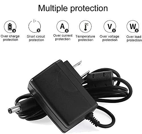 F1TP Cabo adaptador 9V AC/DC para teclado Casio WK-110 WK-200 LK-43 LK-100 LK-220 CTK-496 CTK-700 CT