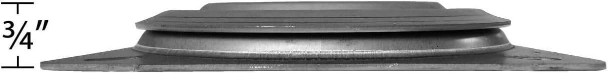 #84FP - Replacement Bar Stool Swivel - 6.75" Square with Round Bottom Plate. Flat Swivel, Heavy Duty 500 lbs Weight - Made in USA.