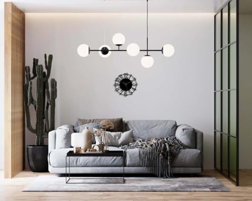 Image of Stylish Metal Wall Clock for Living Room, Bedroom, Office, Kitchen, Home and Hall | Antique Fancy Big Size Modern Wall Watch for Home Decor (DA-101, 60 CM)