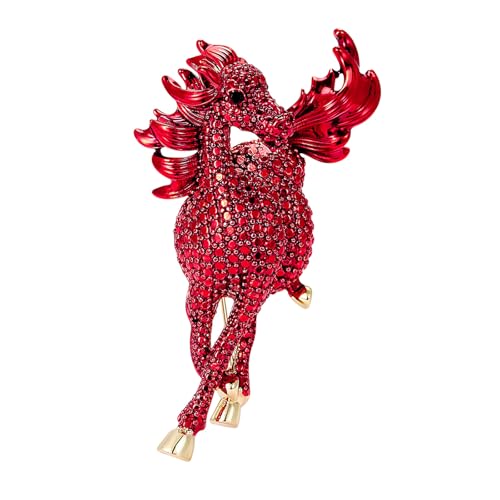 Crystal Studded Equestrian Pin Horse Brooch Multipurpose Fashion Accent Suitable for Casual and Special Occasions Crystal Effect