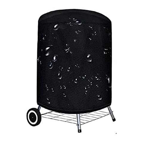 YIQIFLY Kettle BBQ Cover, Round Barbecue Cover Waterproof, Windproof, Anti-UV 210D Oxford Fabric Round Gas Grill Cover Rip-Proof Barrel Cover, Water Smoker Cover Cover