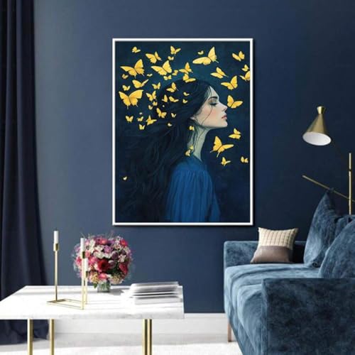 Impressions abstraites dame papillon pour raviver un mur vide