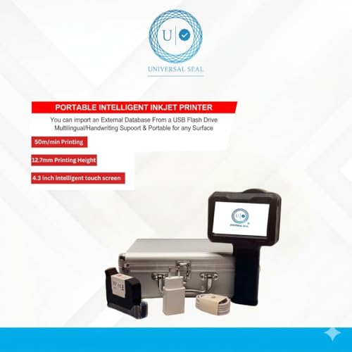 Image of Advance 12.7mm Handheld Thermal Inkjet Printer with Inbuilt Encoder, Portable Date & Batch Coding Machine for Uneven & Curved Surfaces, Prints on Wood, Metal, Plastic & Paper