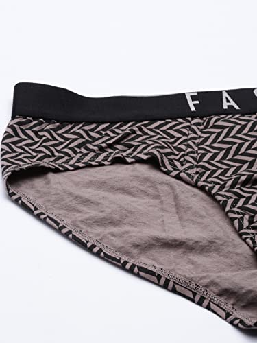 Image of F A S O 100% Organic Cotton Brief for Men | Trendy Soft Stretch Fabric Innerwear | Outer Elastic Twin Layered Underwear for Mens | Elegant Printed Ultra-Light Regular Fit Briefs | Multicolored (Pack of 1)