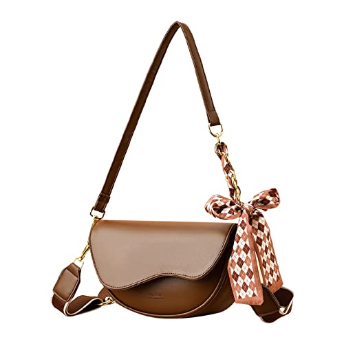 Sac fourre-tout western hobo en simili-daim marron pour femme