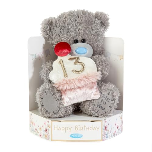 Me to You Tatty Teddy Plush 15cm-High 13th Birthday Bear - Official Collection, Grey