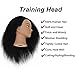 Mannequin Head with 100% Real Hair Manikin Cosmetology Doll Head Hairdresser Practice Styling Brading Training Head with Free Clamp Holder (14inch-D3)