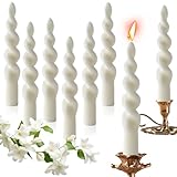 Schraubenkerze -weiße Farbe - Set 6 Stück im Karton - Dekorative...