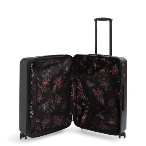 Image of Vera Bradley Women's Hardside Rolling Suitcase Luggage, Black, 22 inch Carry On, 26 inch Check In, & 29 inch Check In