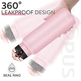 GOPPUS 750ml/26oz Stainless Water Bottle with Straw Double Wall Insulated Bottles with Strap Reusable Vacuum Thermal Flask Leakproof Keep Cold Drinks Bottles with Flip Top Lid for Men Women BPA Free - Image 5