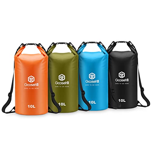 Foto von Goosehill Dry Bag, 10L wasserdichte Tasche für Wassersport, Leicht Wasserdichter Beutel Geeignet für SUP/Kajak/Kanu/Angeln/Stand Up Paddling Board/Schwimmen/Camping/Reise