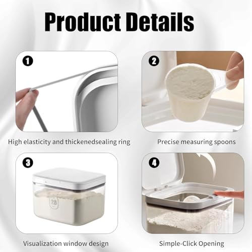 Récipient polyvalent pour détergent contre humidité boîte lessive 2,8 L