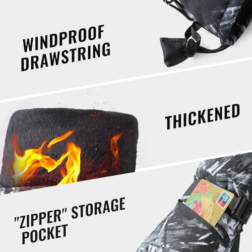 apaepr Winter Ski Gloves for Men & Women, Waterproof Insulated Cold Weather Work Gloves, Touchscreen Snow Gloves for Skiing, Snowboarding, Running, Cycling, Winter Work (X-Large, Camouflag Balck) - Thumbnail 5
