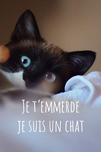 Je t'emmerde je suis un chat: Carnet Pointillé (bullet) A5 - pour prendre des notes, lettrage, calligraphie, dessiner, bujo (French Edition)