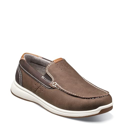 Florsheim Boy's Crossover Moc Toe Slip-on Jr. (Toddler/Little Big Kid) Loafer