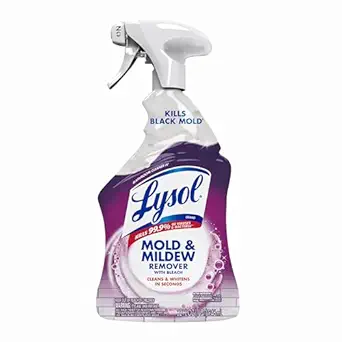 Lysol Mold & Mildew Remover spray with Bleach, Disinfects, Cleans and Removes Stains, for Bathrooms, Showers & Kitchens, 32oz (Pack of 1)
