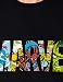 Marvel Comic Strip Logo T-Shirt Camiseta, Negro (Black), Large para Hombre
