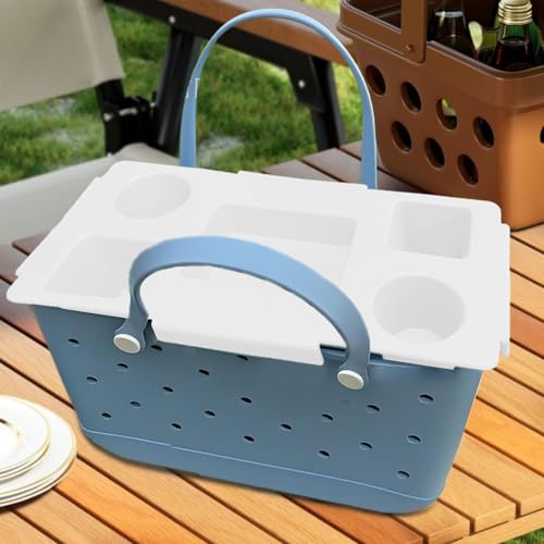 Plateau pour porte-gobelet étanche 5 compartiments jardin camping