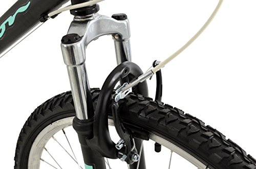 Falcon Damen Vienne Hardtail Mountainbike, Schwarz/Blaugrün, 12 Jahre, 152 – Bild 5