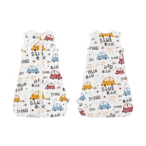 Image of HOUSABY Baby Wearable Blanket,Summer Cotton Sleep Sacks 1 Pack Unisex Toddler Sleeping Bag Sack, 0.5 TOG with 2-Way Zipper