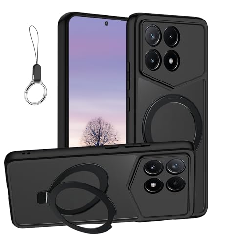 Xiaomi POCO F6 Pro �p �P�[�X�yMagSafe�����O�E�X�^���h��́z�ی^�X�^���h�t���}�O�l�b�g���� �c�����Ή� �ČRMIL�K�i �ϏՌ� �}�b�g�� ������ �w��h�~ �J���������Y�ی� �V���I�~Poco F6 Pro 5G �P�[�X �X�g���b�v